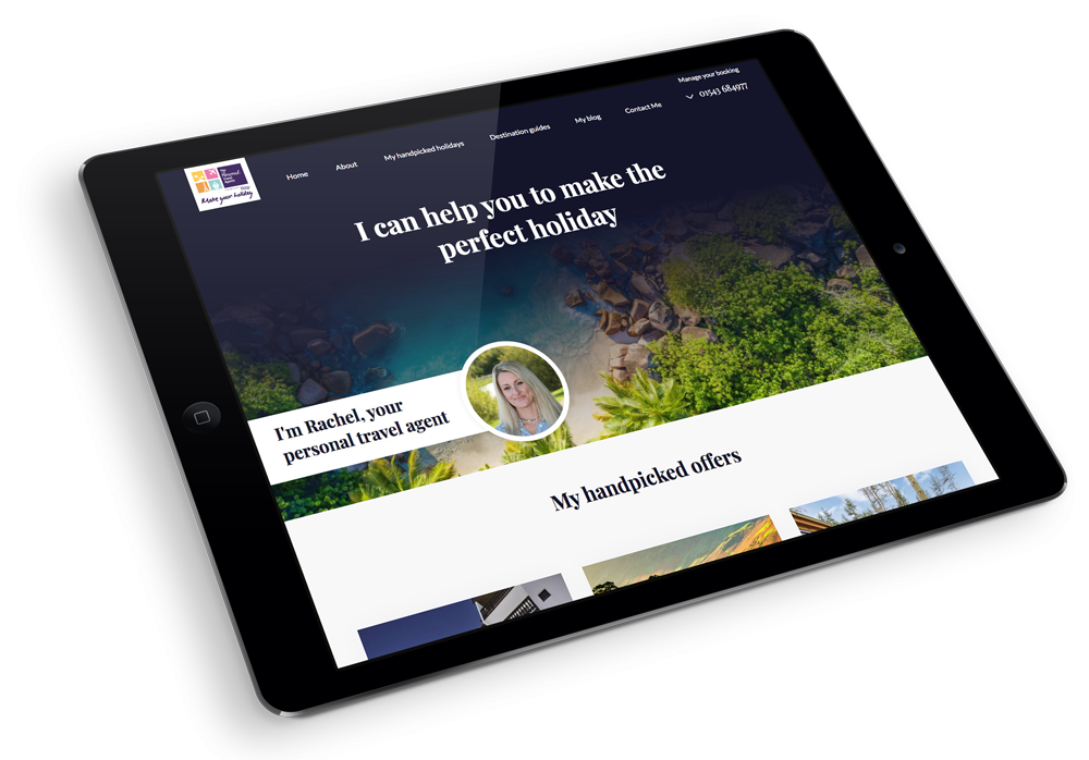 Midcounties Co-operative Personal Travel Agents website on iPad